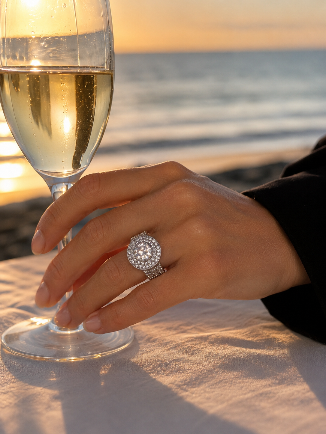 "Zirkonia" Zilverkleurige Ring