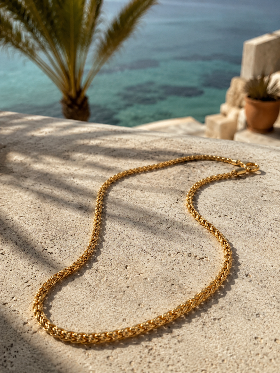 "Yardie" Goudkleurige Ketting (5mm)