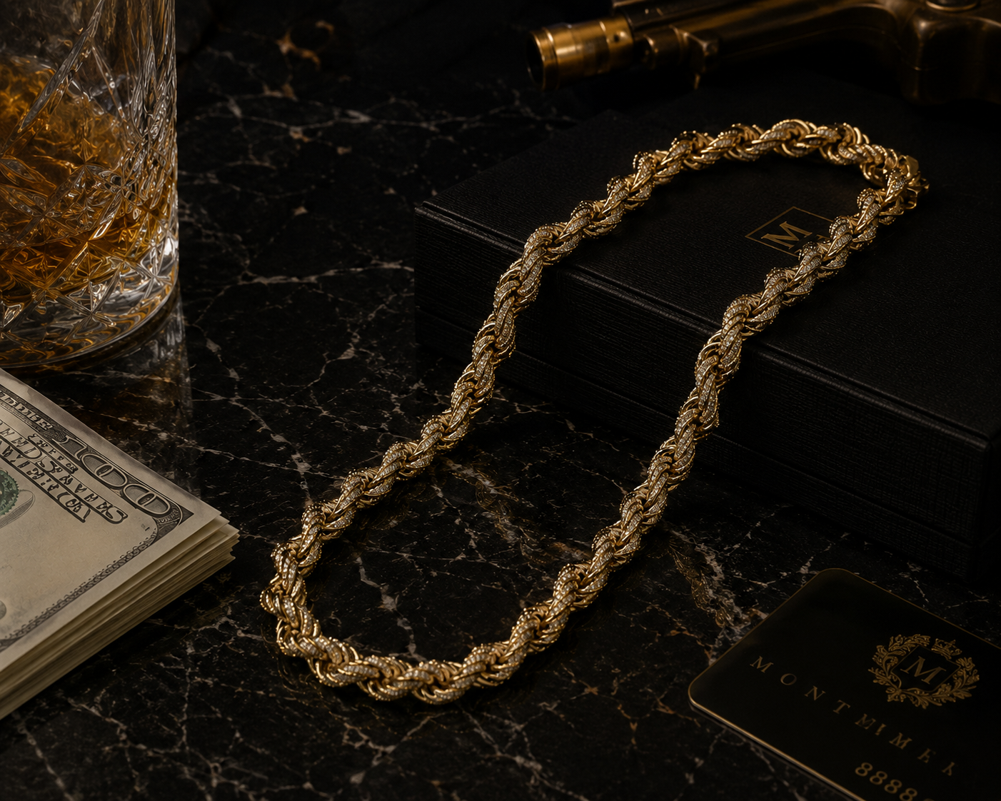"Golden Twist" Goudkleurige ketting (10mm)