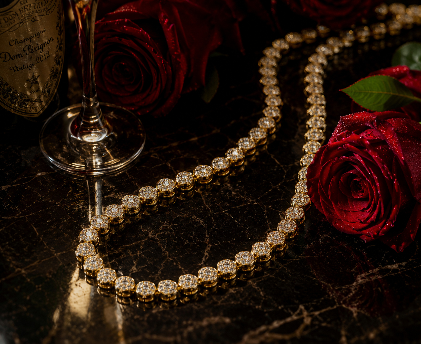 "Diamora" Goudkleurige ketting (10mm)