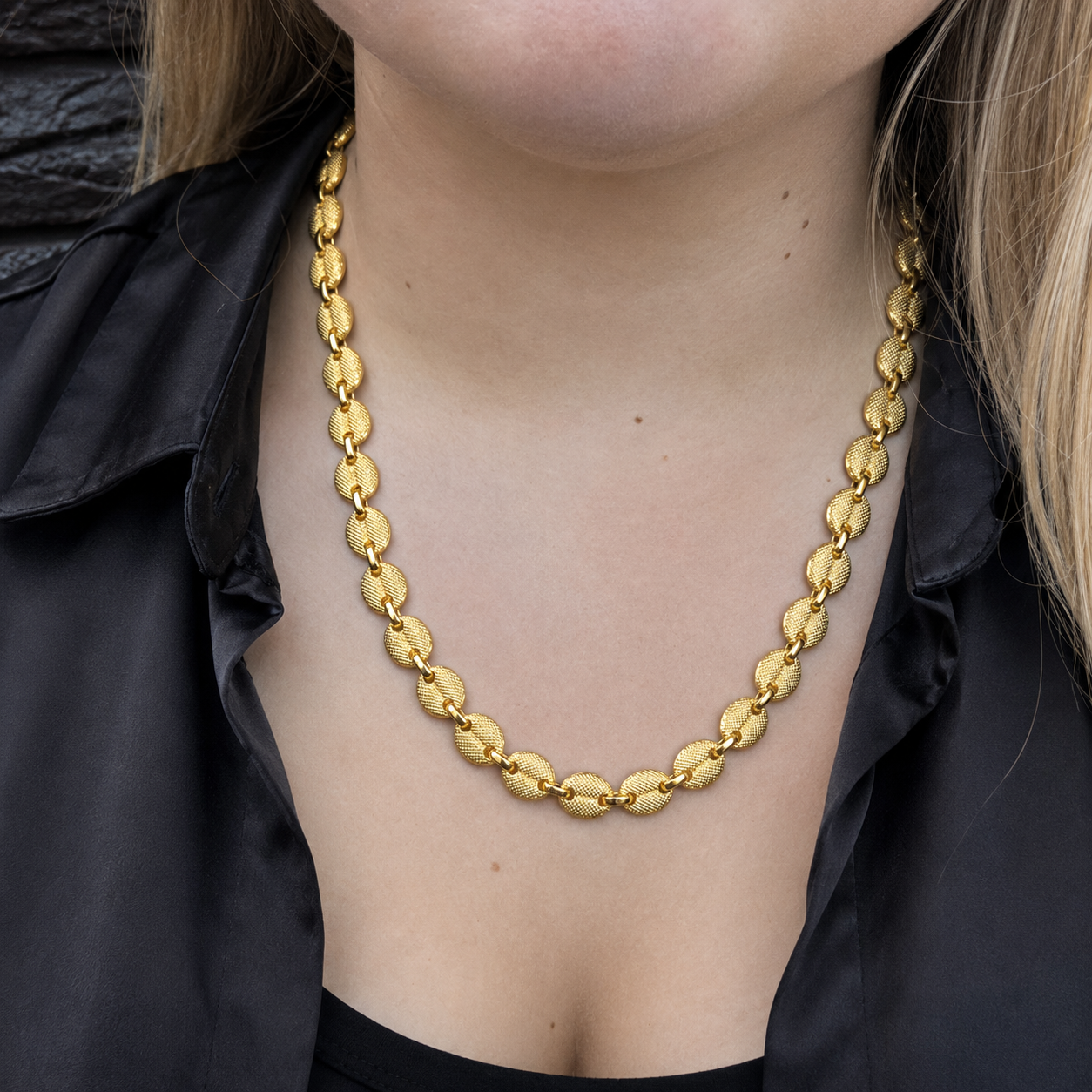 "Harmony" Goudkleurige ketting (10mm)