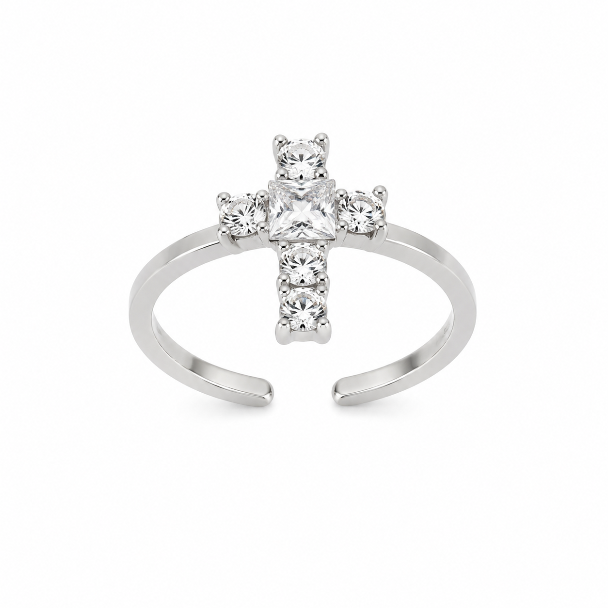 Grace Verstelbare Zilverkleurige Ring