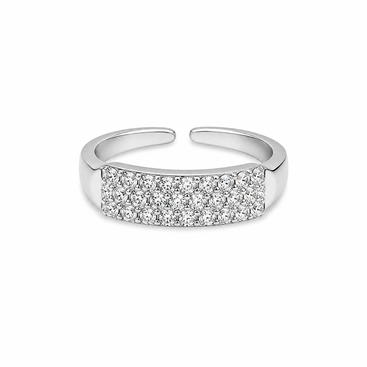 Stellara Verstelbare Zilverkleurige Ring