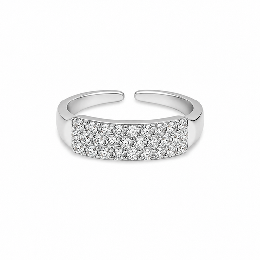 Stellara Verstelbare Zilverkleurige Ring