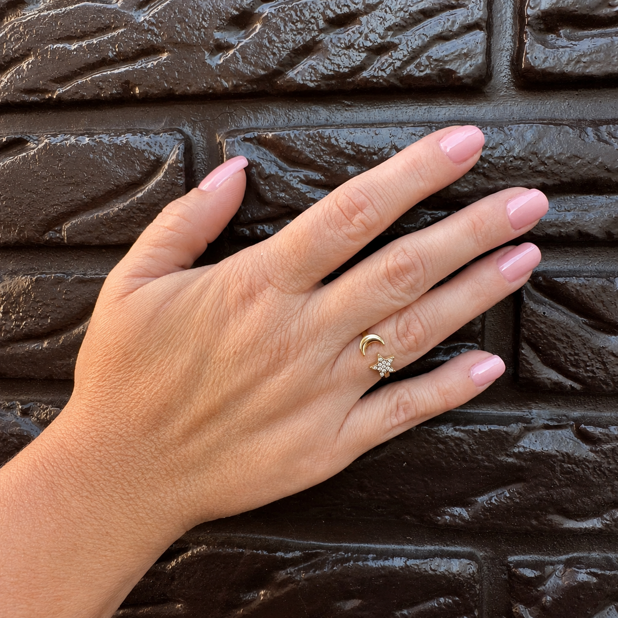 Celeste Verstelbare Goudkleurige Ring