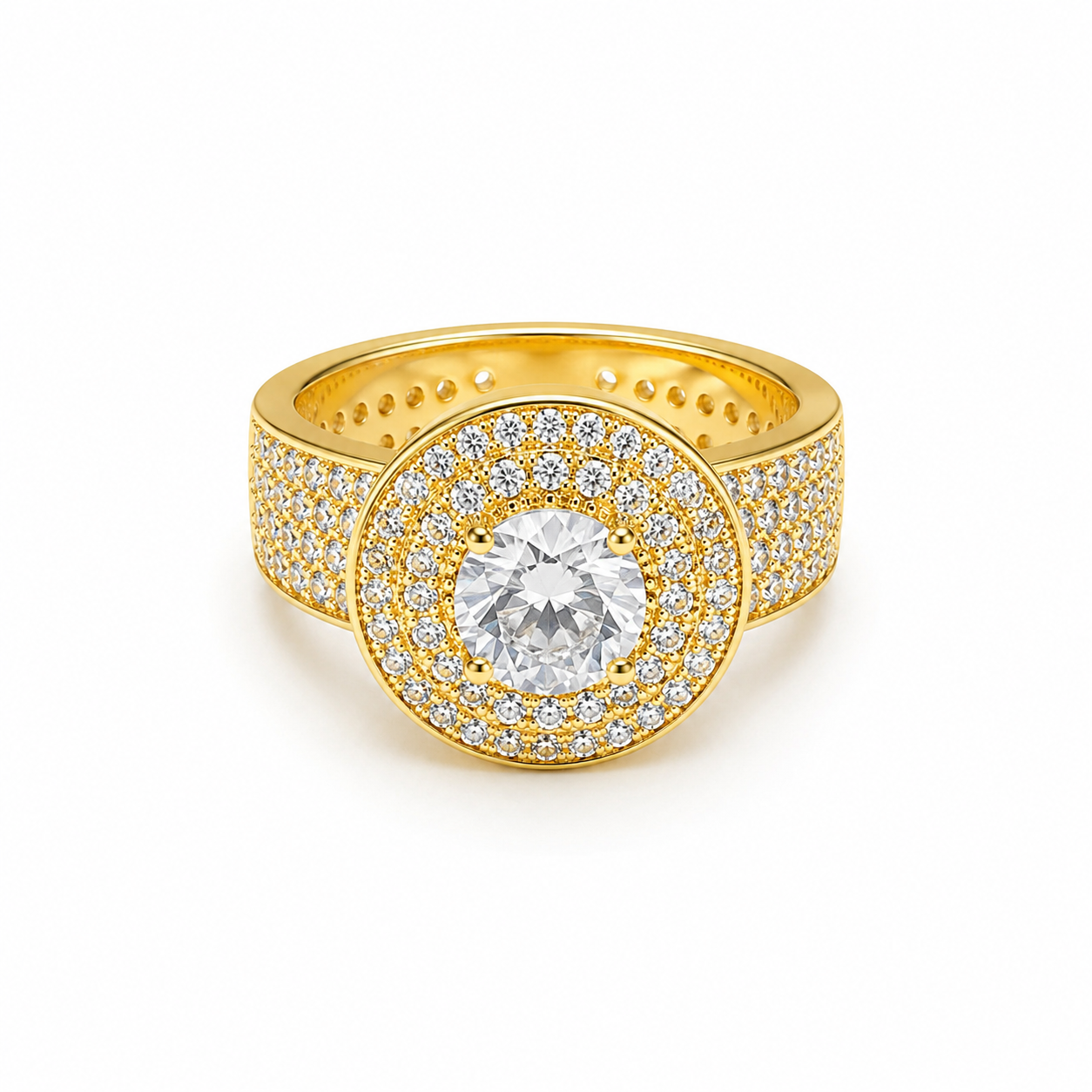 "Zirkonia" Goudkleurige Ring