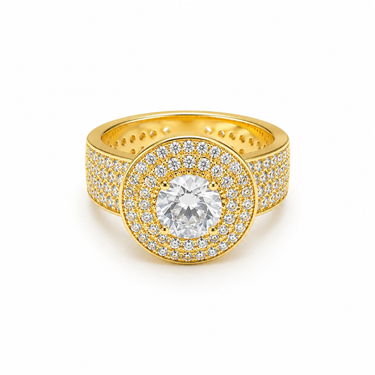 "Zirkonia" Goudkleurige Ring