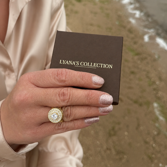 "Zirkonia" Goudkleurige Ring