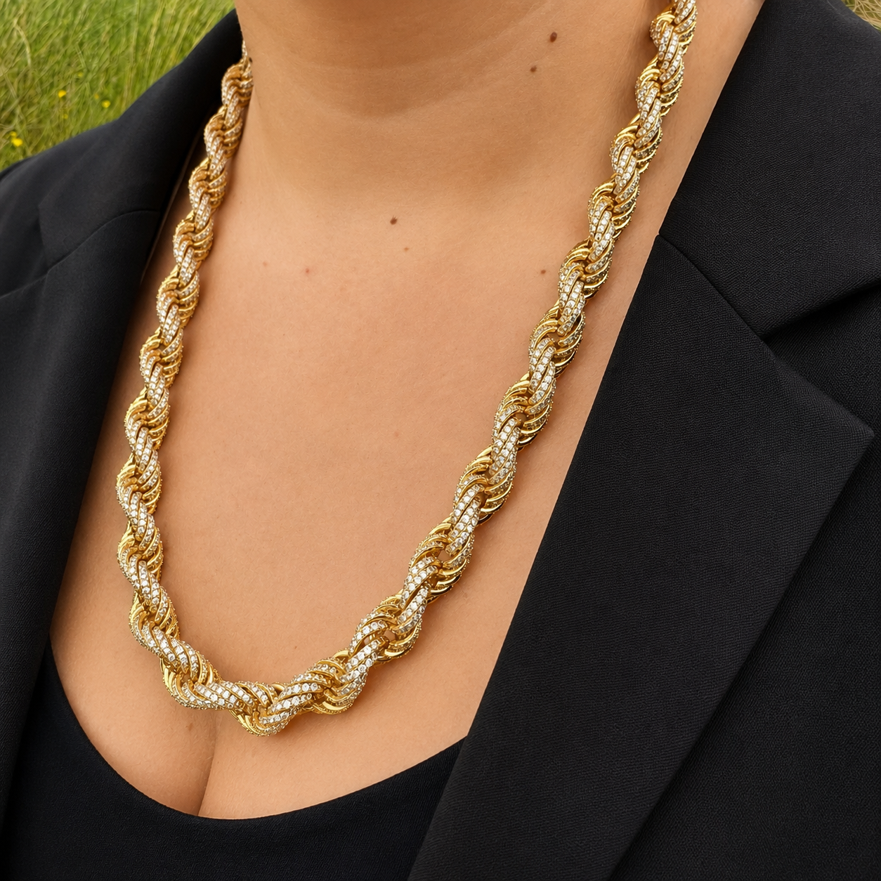 "Golden Twist" Goudkleurige ketting (10mm)