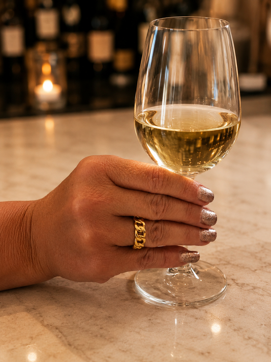 "Cuban" Goudkleurige Ring