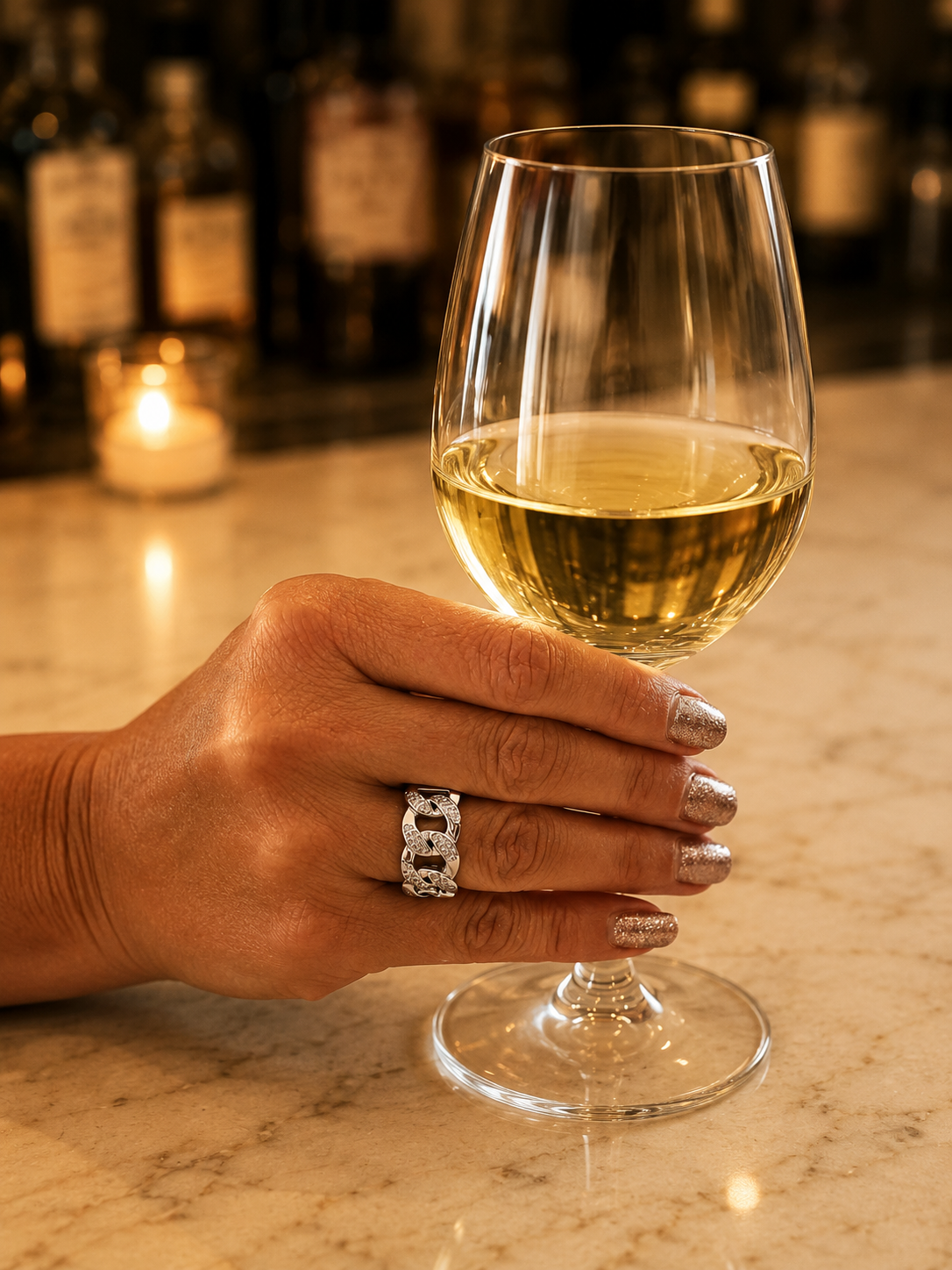 "Darling" Zilverkleurige Ring