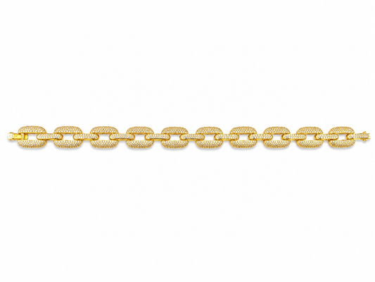 "Sevirio" Goudkleurige Armband (10mm)