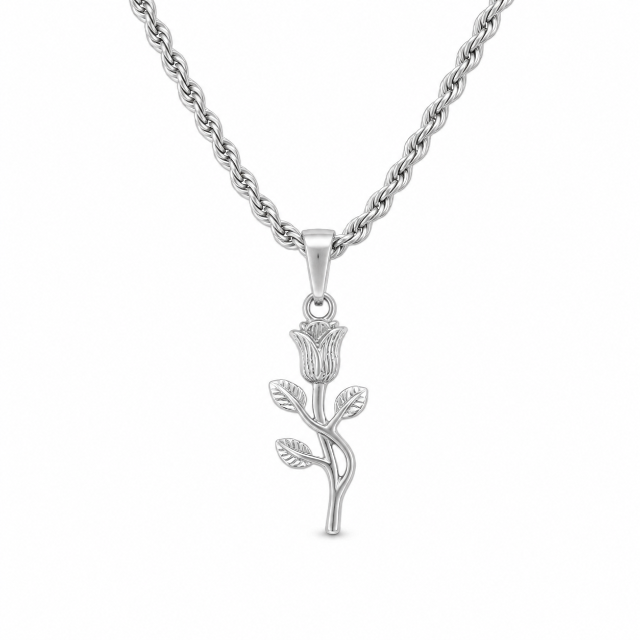 "Rose" Zilverkleurige Hanger