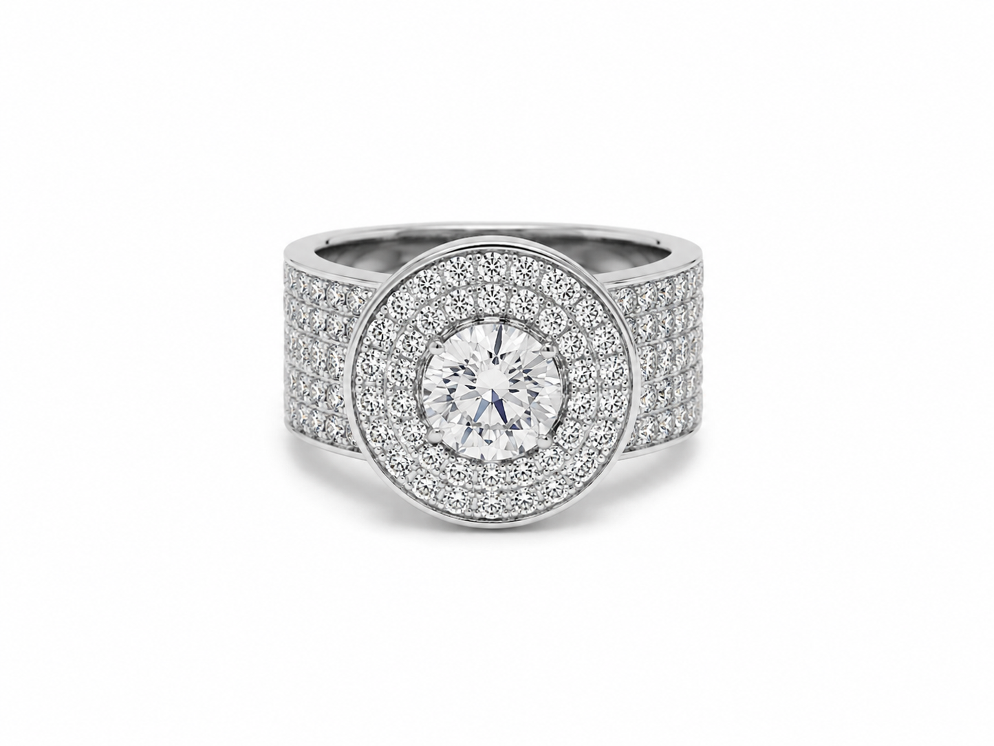 "Zirkonia" Zilverkleurige Ring
