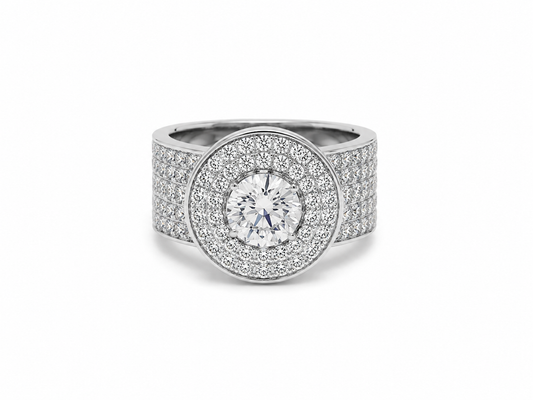 "Zirkonia" Zilverkleurige Ring
