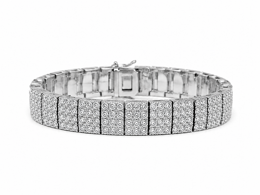 "Shimmer" Zilverkleurige Armband (15mm)