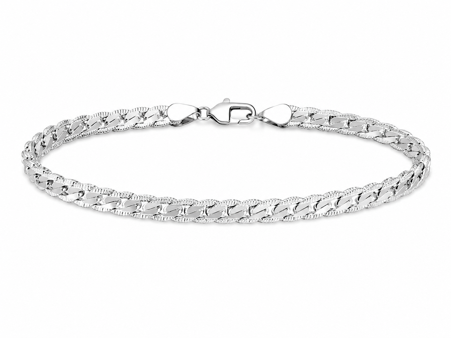 "Bellissima" Zilverkleurige Armband (5mm)