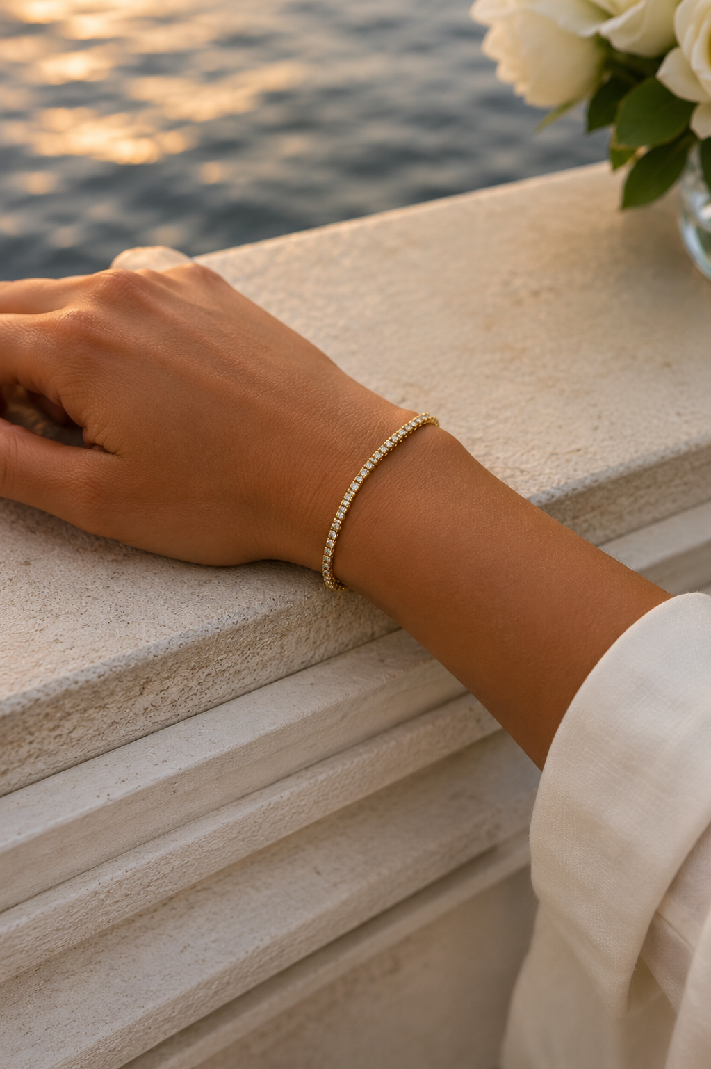 "Serena" Goudkleurige Armband (4mm)