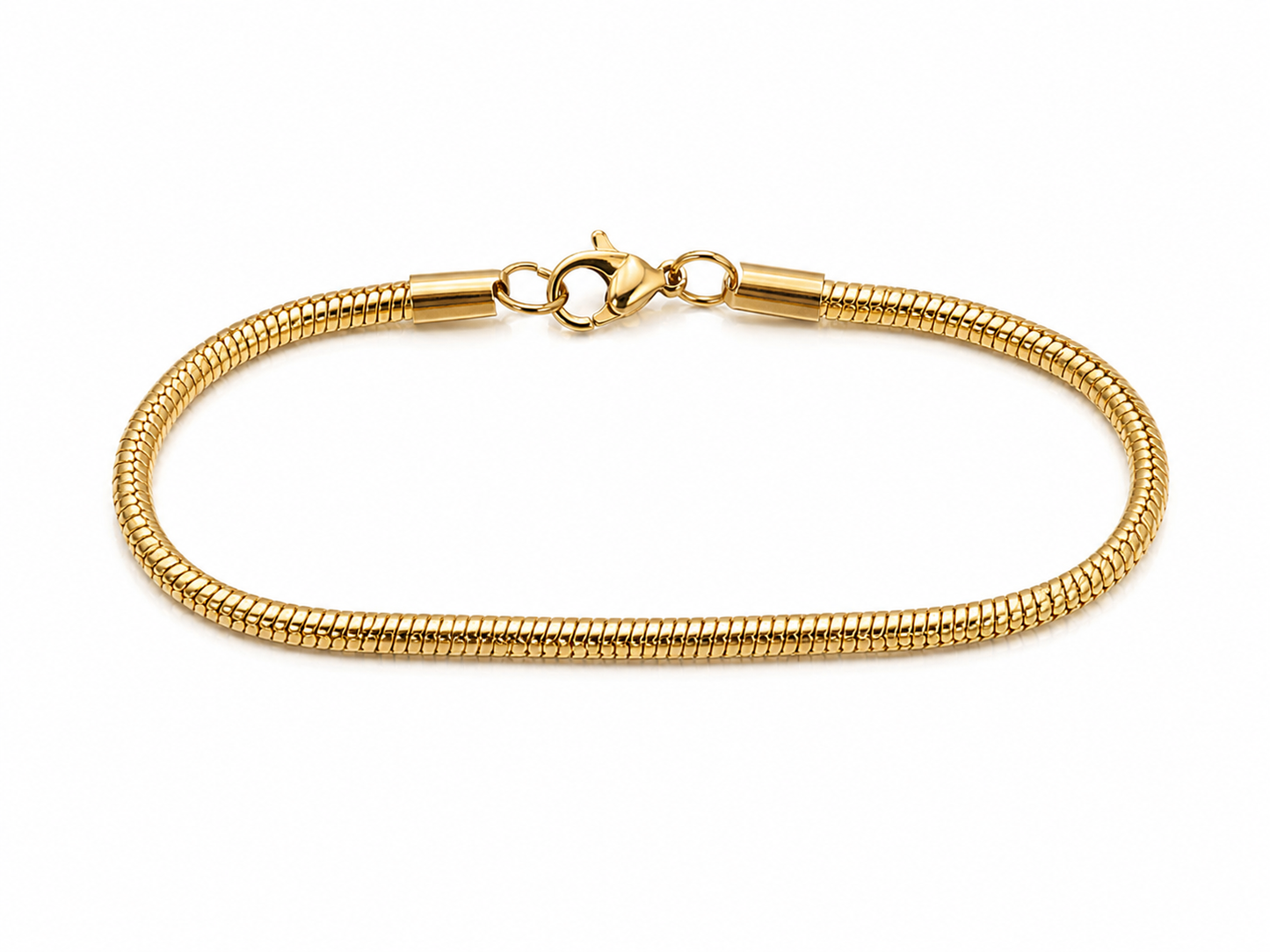 "Snake" Goudkleurige Armband (4mm)