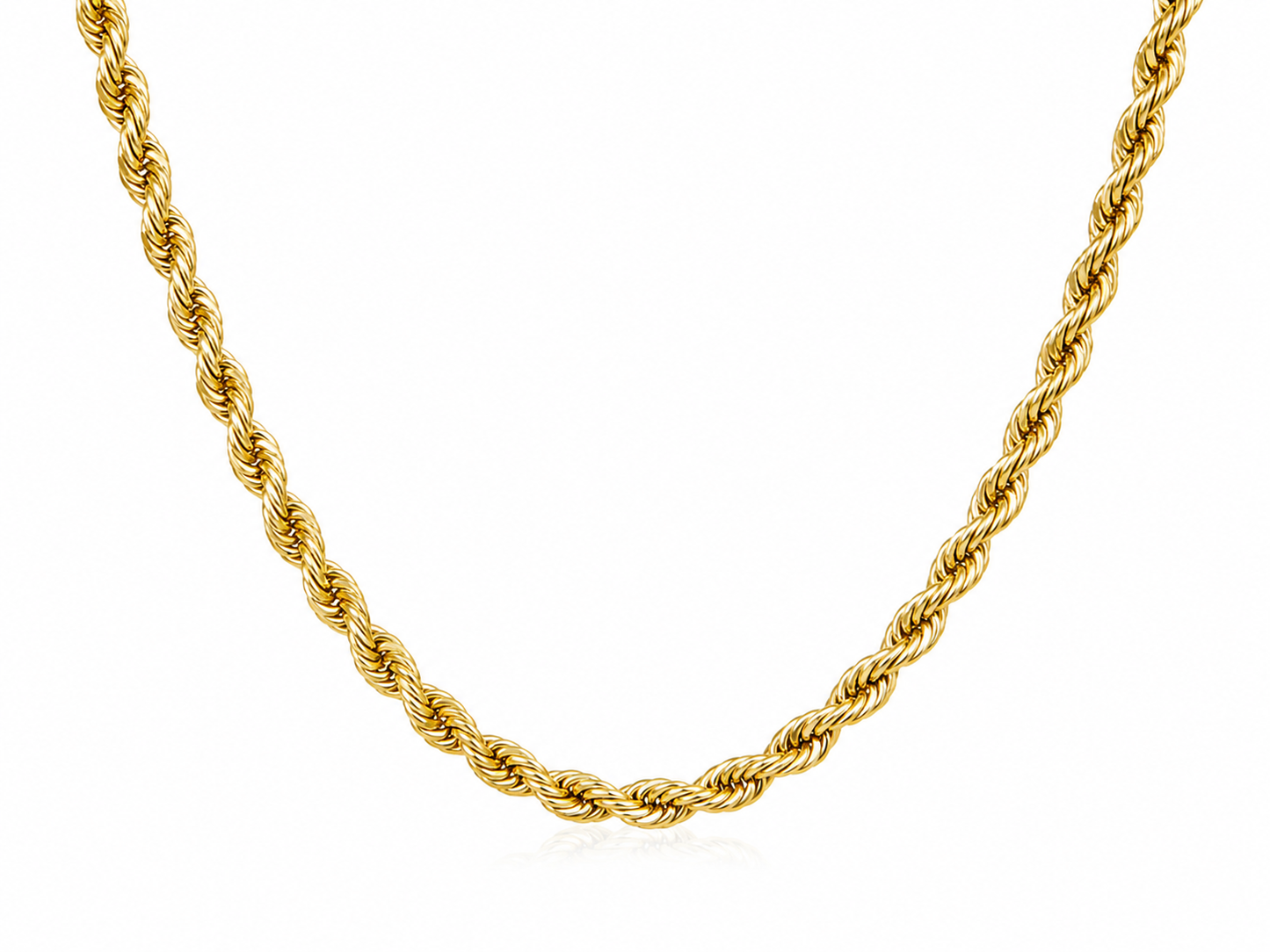 "Rope" Goudkleurige Ketting (5mm)