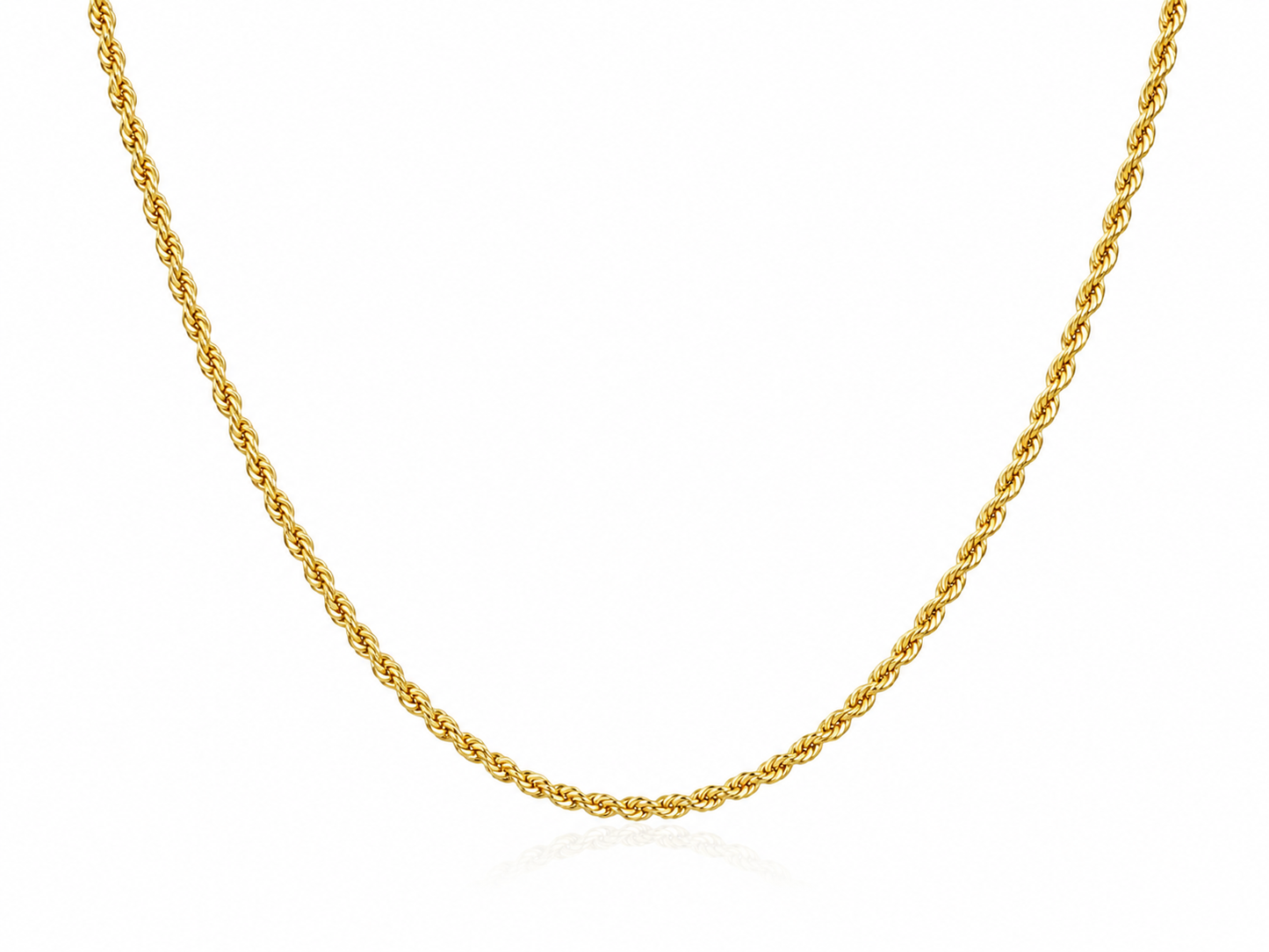 "Rope" Goudkleurige Ketting (3mm)