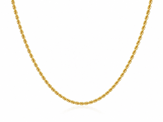 "Rope" Goudkleurige Ketting (3mm)