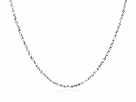 "Rope" Zilverkleurige Ketting (3mm)