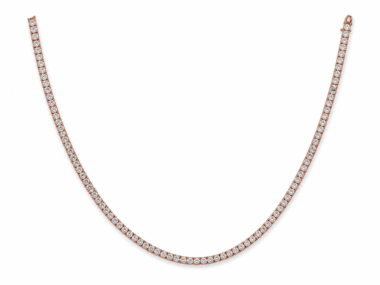 "Serena" Rosékleurige Ketting(4mm)