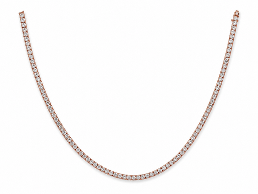 "Serena" Rosékleurige Ketting (4mm)