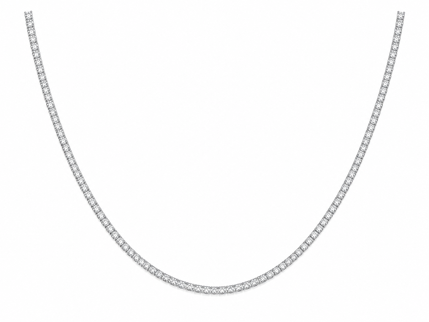 "Serena" Zilverkleurige Ketting (4mm)