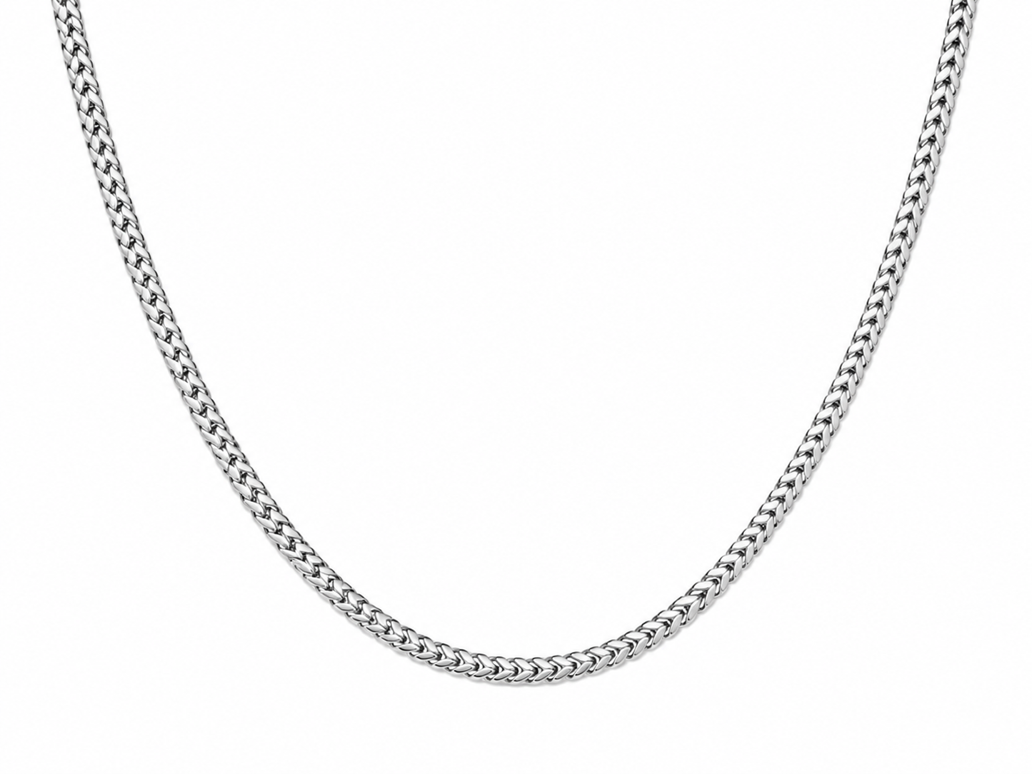 "Franco" Zilverkleurige Ketting (5mm)