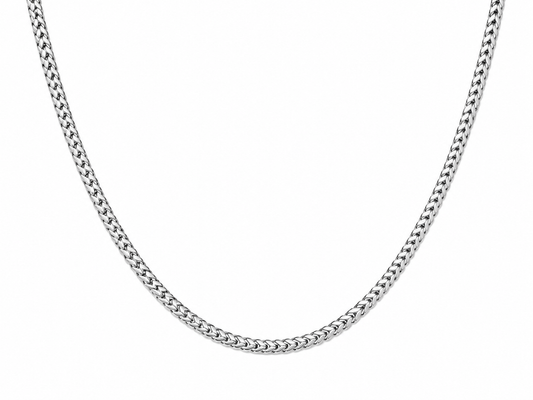 "Franco" Zilverkleurige Ketting (5mm)