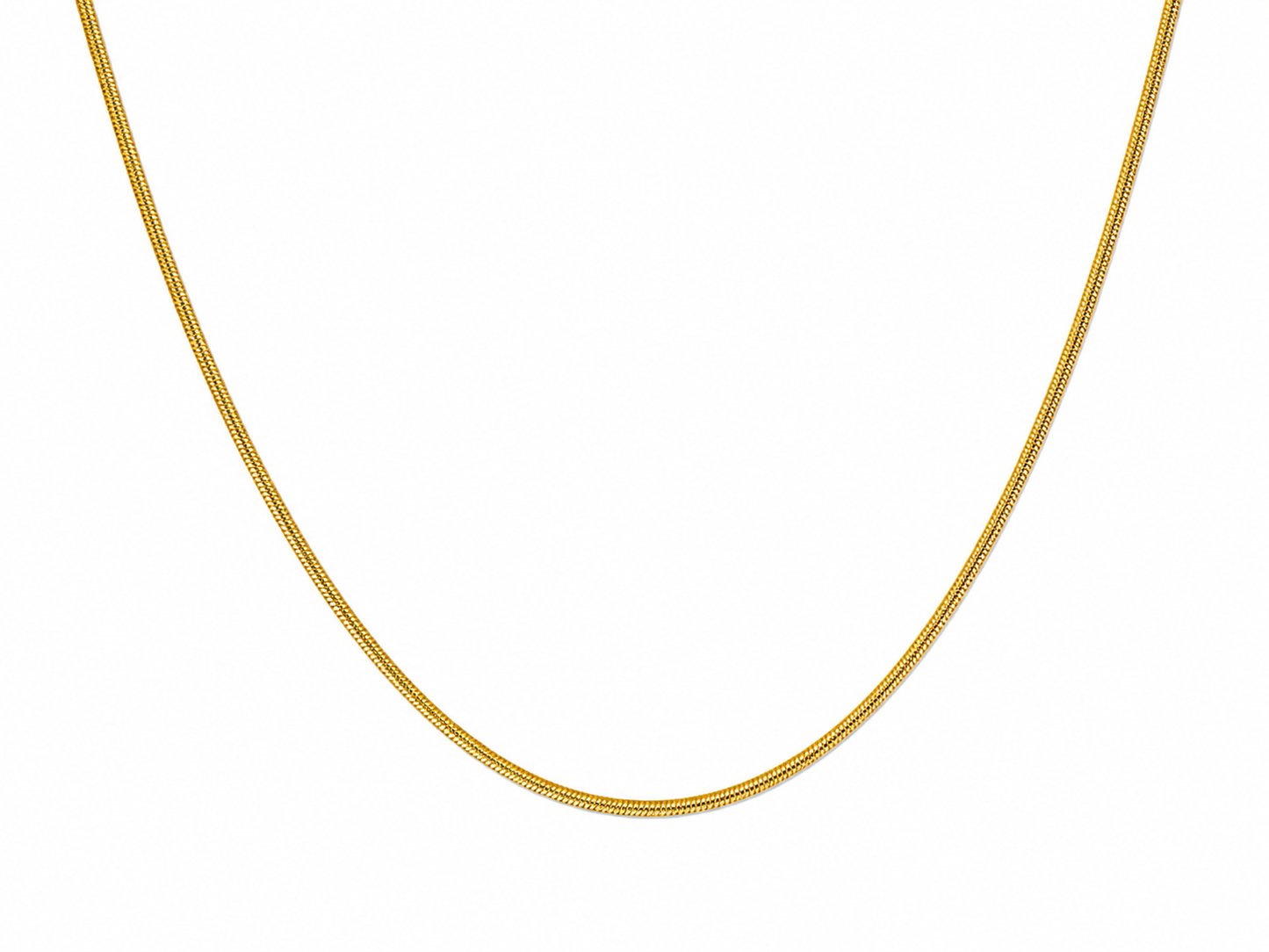 "Snake" Goudkleurige Ketting (2mm)