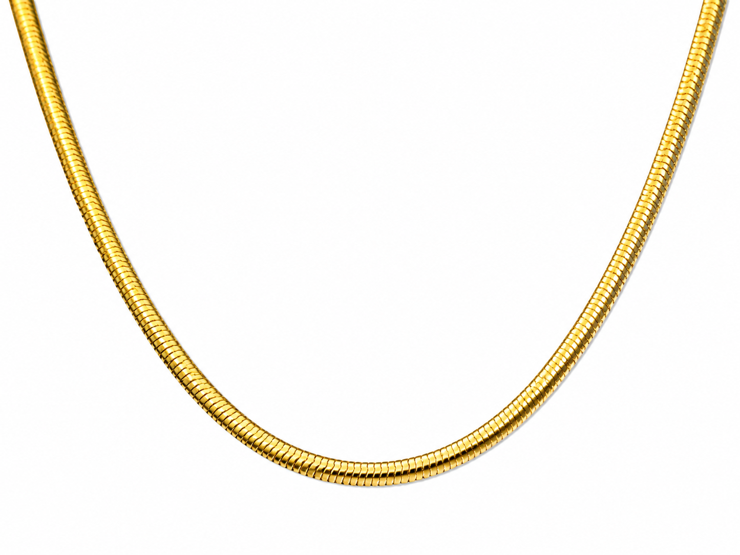 "Snake" Goudkleurige Ketting (4mm)