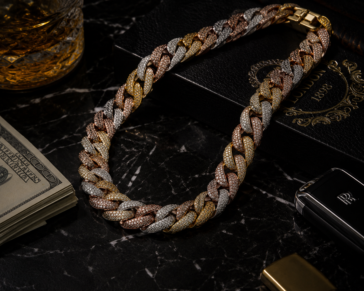 "Infinity Luxe" Meerkleurige Ketting (15mm)