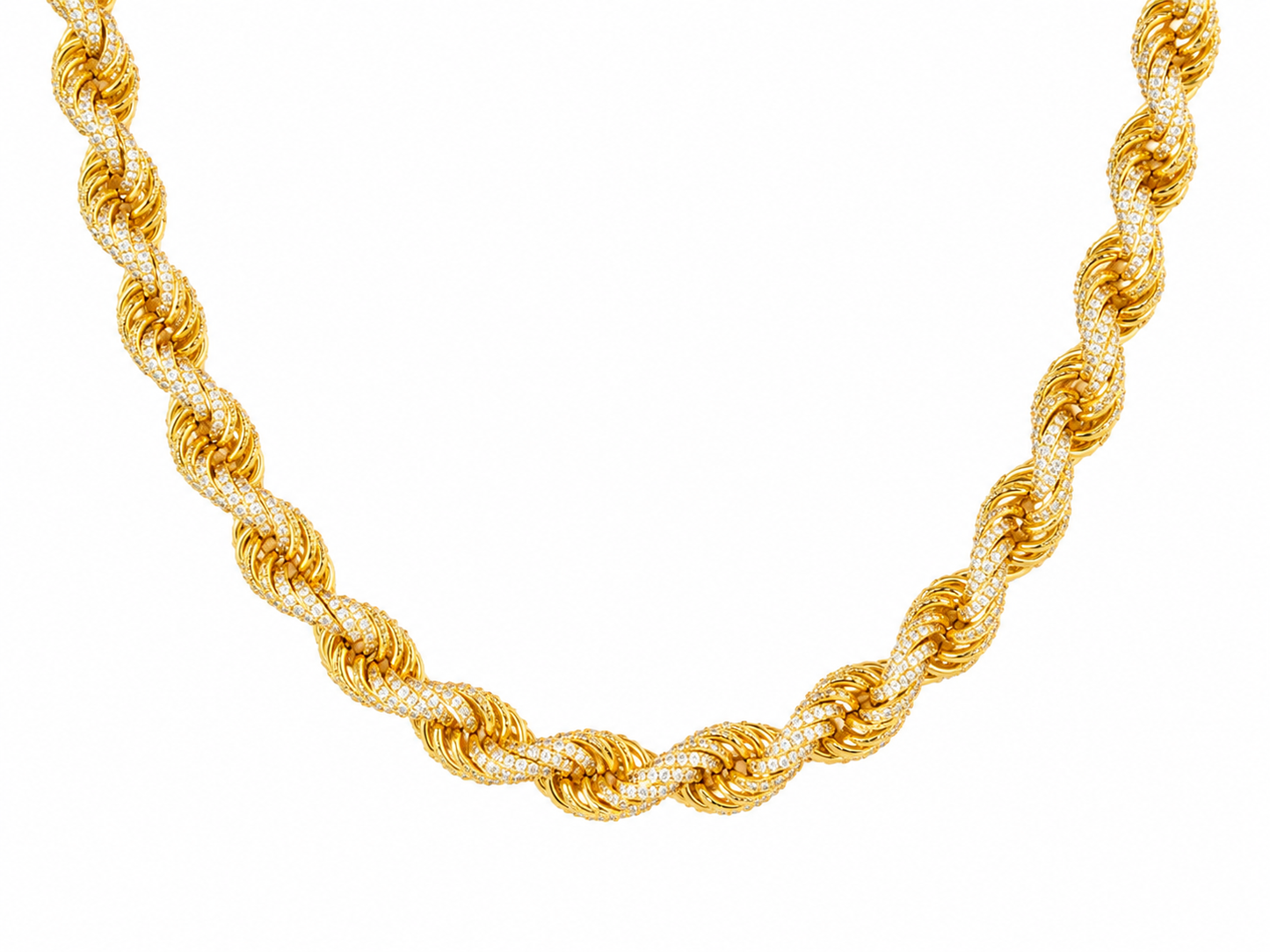 "Golden Twist" Goudkleurige ketting (10mm)