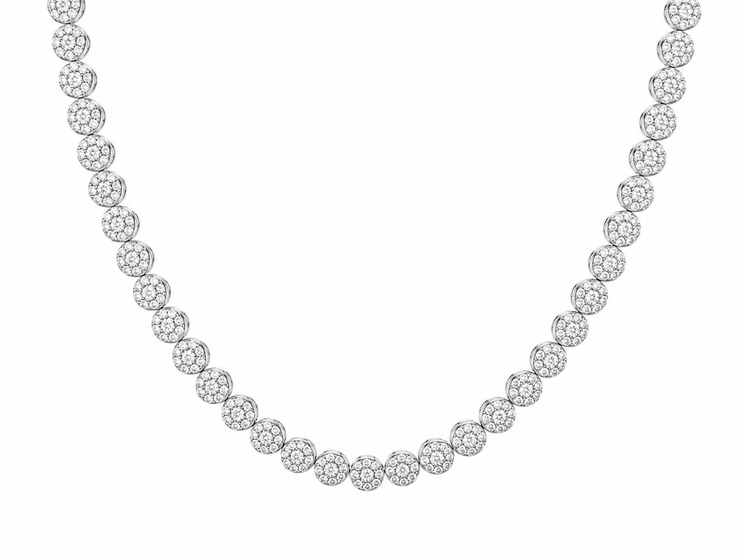 "Diamora" Zilverkleurige ketting (10mm)