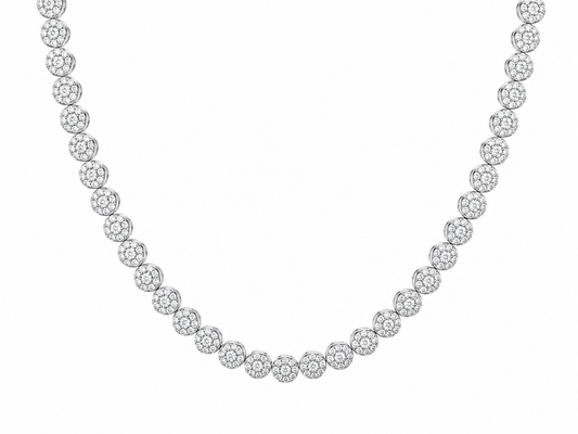 "Diamora" Zilverkleurige ketting (10mm)