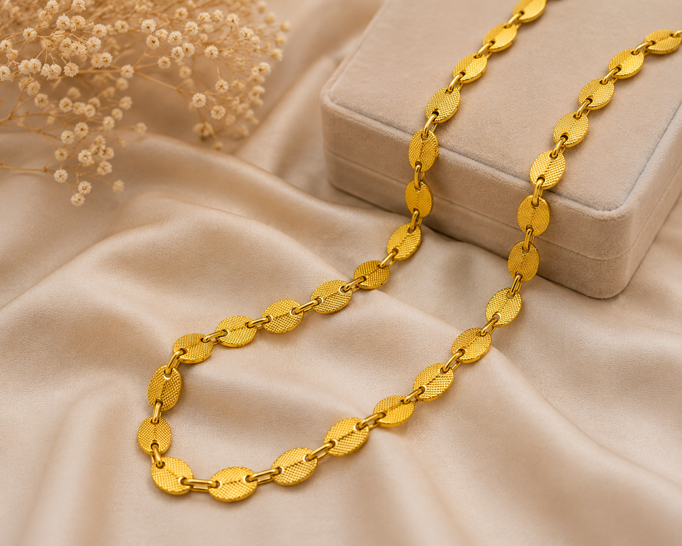 "Harmony" Goudkleurige ketting (10mm)